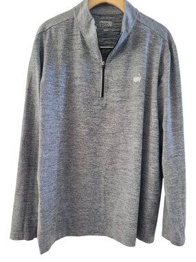 Masters tech Performance Mens Gray 1/4 zip Polo shirt size Large Golf Active
